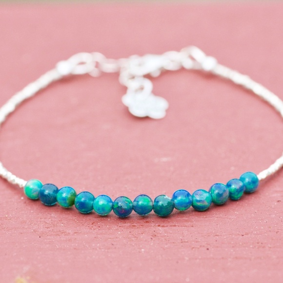 Black Opal Bracelet, Karen Hill Tribe Pure Silver, Rose Gold or Yellow Gold - Picture 9 of 16